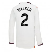 Camisa de Futebol Manchester City Kyle Walker #2 Equipamento Secundário 2023-24 Manga Comprida